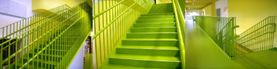 Kindertagesheim Wien-Liesing im Aussenbereich wurden Handläufe und Treppen aus Edelstahl montiert und entsprechend verglast. Innen erfolgte die Montage von Stiegen und Handläufen